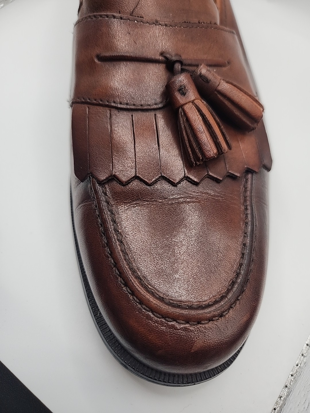 Men's Brown Tassel Loafers 10.5 - Picture 11 of 16